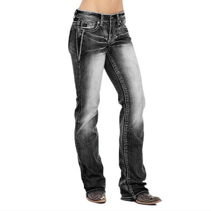 Dame Bootcut Denimjeans med Komfortabel Passform