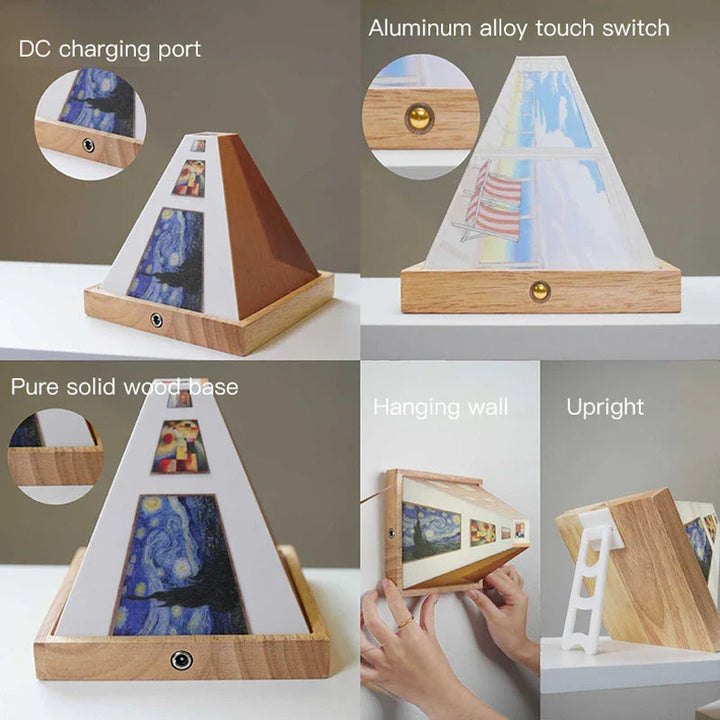 Moderne 3D LED-lampe med Veggkunst – Unik Romforvandler