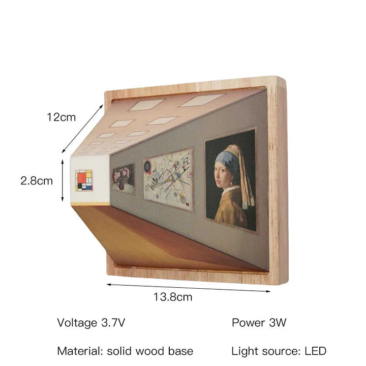 Moderne 3D LED-lampe med Veggkunst – Unik Romforvandler