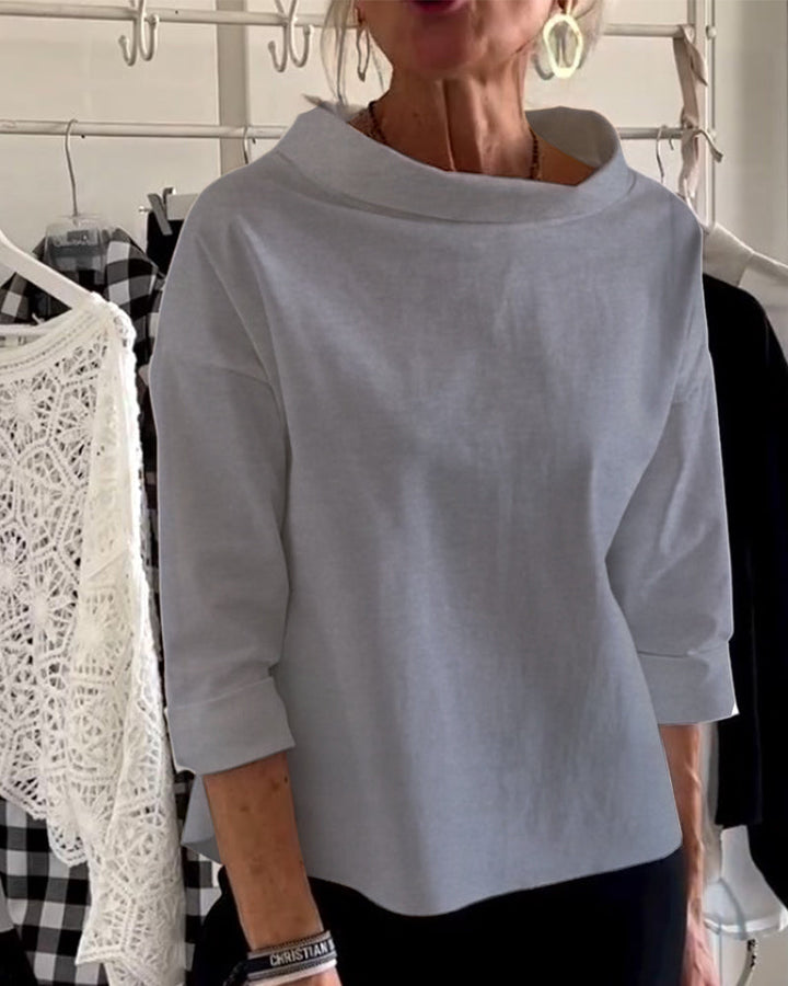 Dame Topp Moderne Høy Krage - Elegant &amp; Pustende
