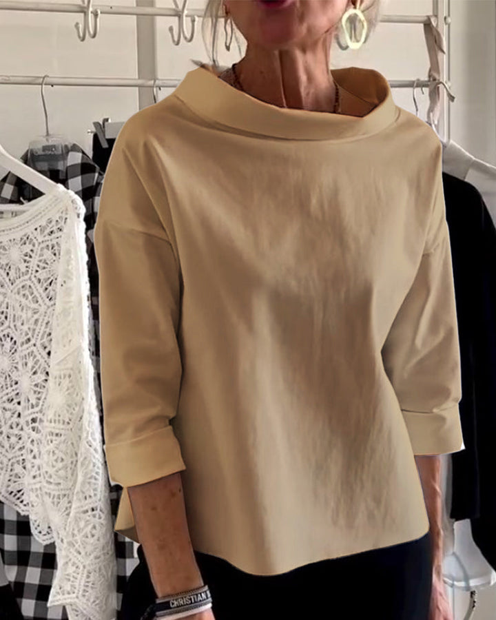 Dame Topp Moderne Høy Krage - Elegant &amp; Pustende