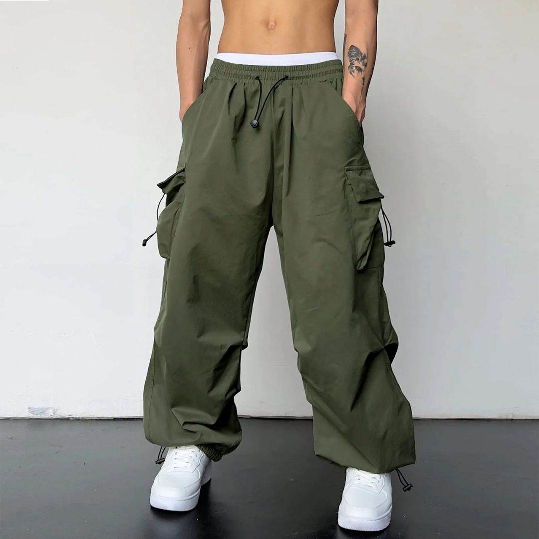 Herre Cargo Joggers med Justerbar Midje for Optimal Komfort