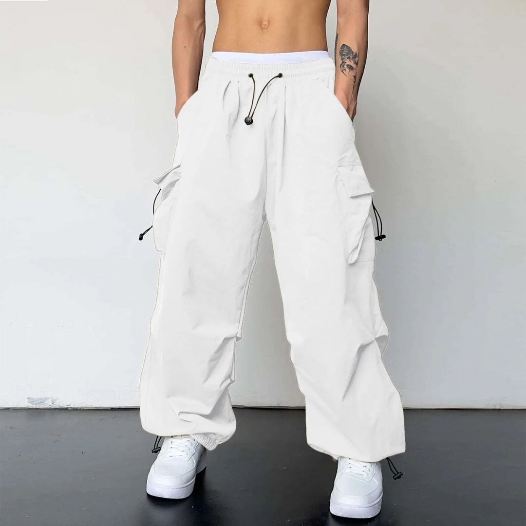 Herre Cargo Joggers med Justerbar Midje for Optimal Komfort