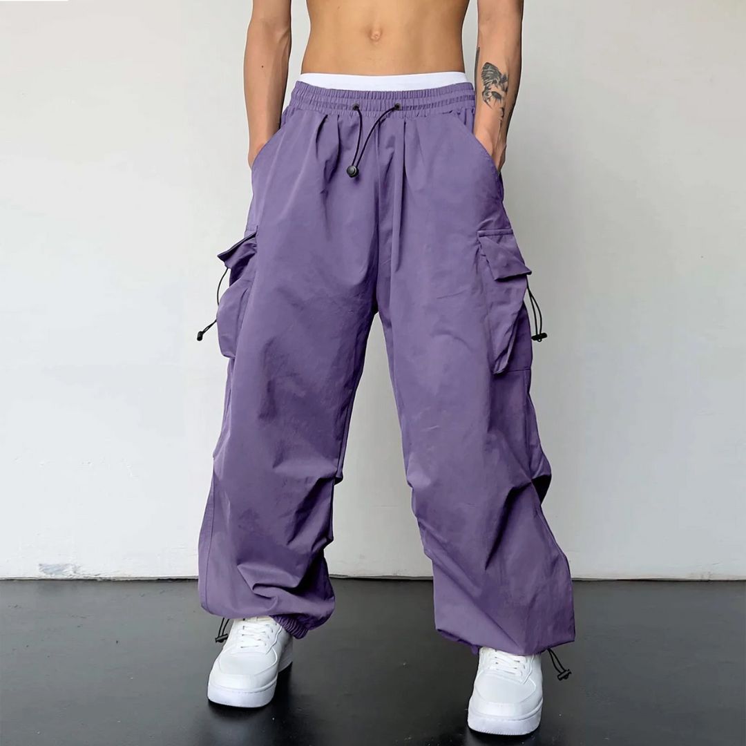 Herre Cargo Joggers med Justerbar Midje for Optimal Komfort