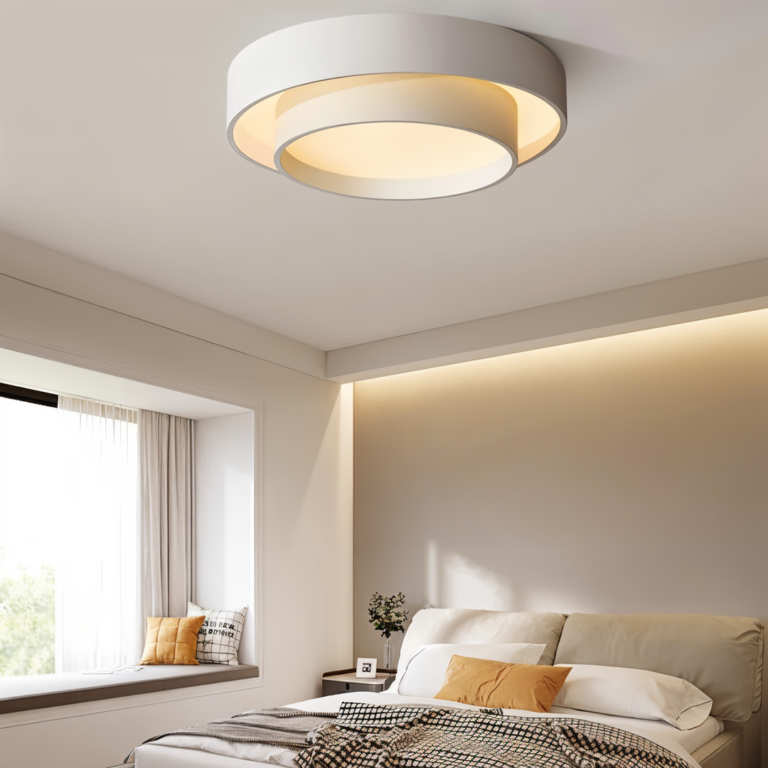Moderne LED Taklampe med Dobbeltlags Design