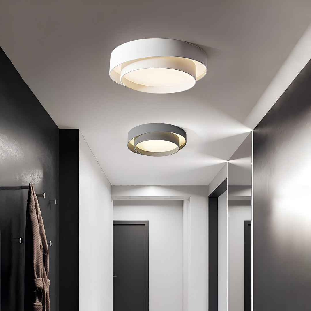 Moderne LED Taklampe med Dobbeltlags Design