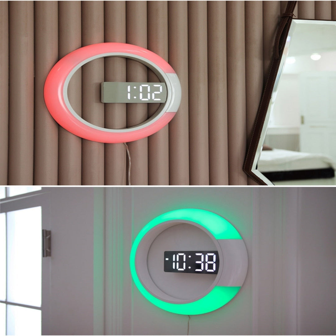 Moderne LED Veggklokke for Tidløs Stil og Funksjonalitet