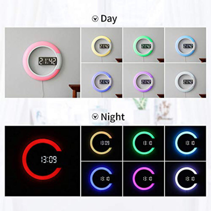Moderne LED Veggklokke for Tidløs Stil og Funksjonalitet