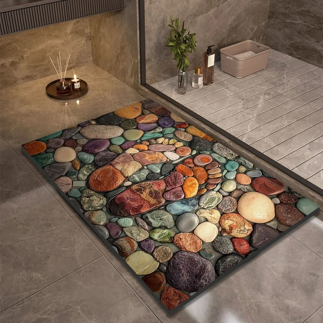 Sklisikker og Hurtigtørkende Badematte – Moderne Design