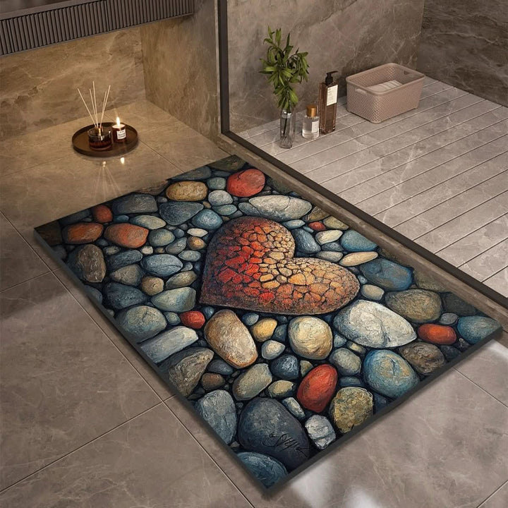 Sklisikker og Hurtigtørkende Badematte – Moderne Design