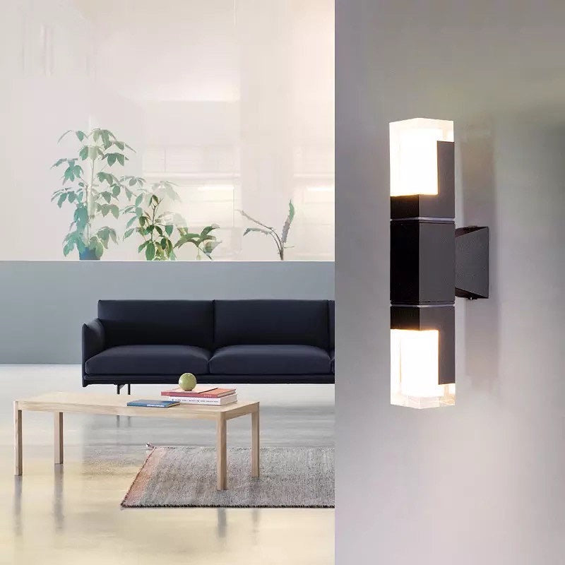 Vegglampe Ute med Bevegelsessensor Moderne Design for Inngangspartier og Hager