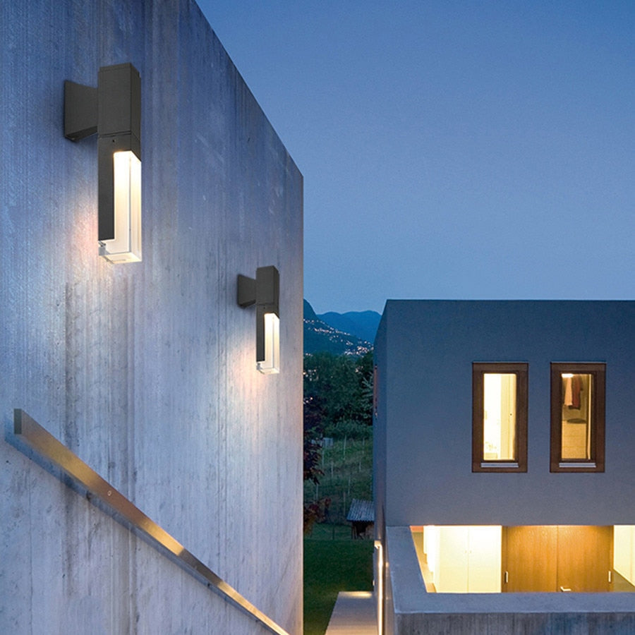 Vegglampe Ute med Bevegelsessensor Moderne Design for Inngangspartier og Hager