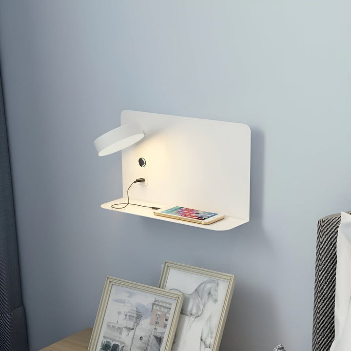 Moderne Vegglampe med USB-lader og Bryter for Hjemmet