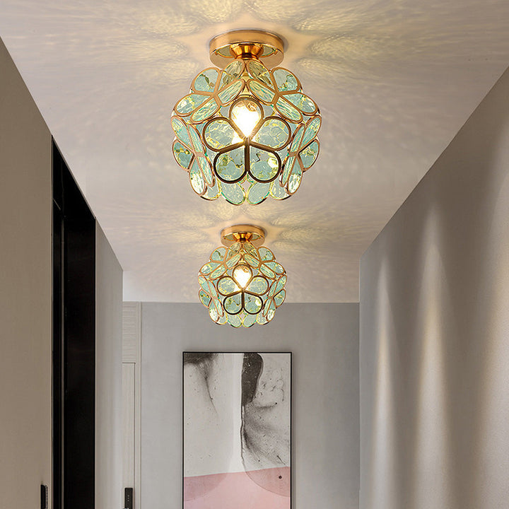 Taklampe i Blomsterdesign for Stue og Gang