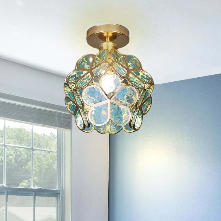 Taklampe i Blomsterdesign for Stue og Gang