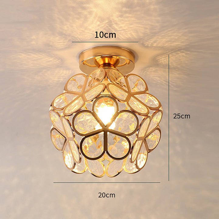 Taklampe i Blomsterdesign for Stue og Gang