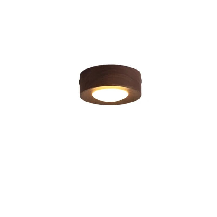 Taklampe med Varm LED &amp; Elegant Valnøtt-Look