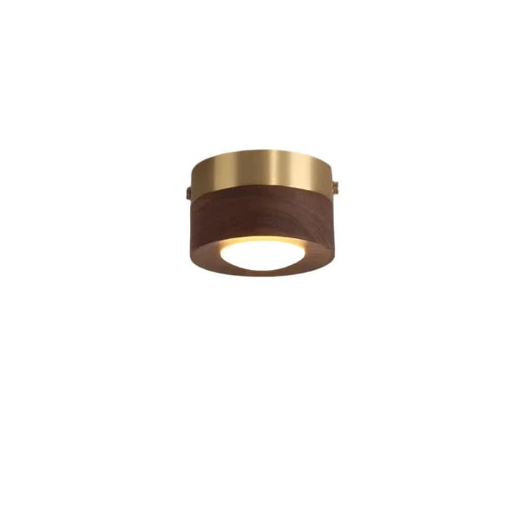 Taklampe med Varm LED &amp; Elegant Valnøtt-Look