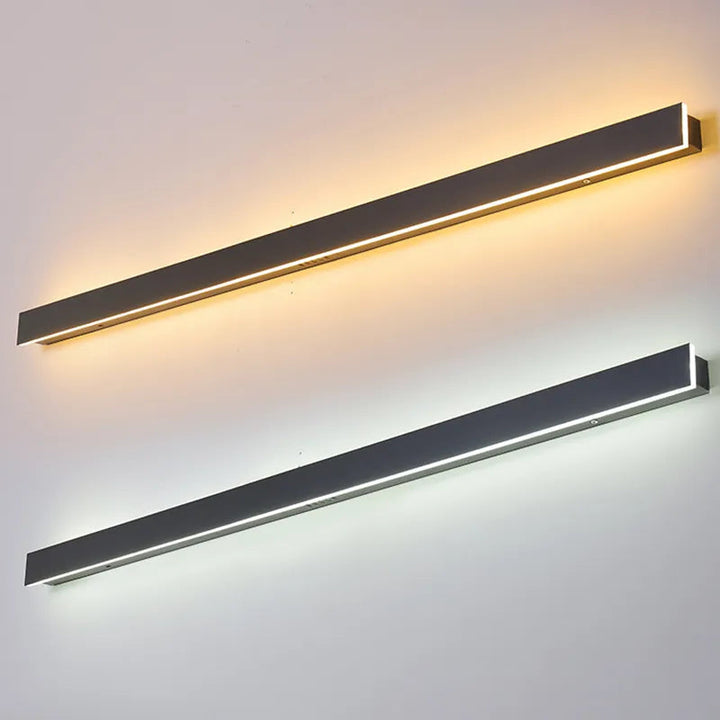 Moderne Utendørs Vegglampe med Lineært Design – Flere Størrelser