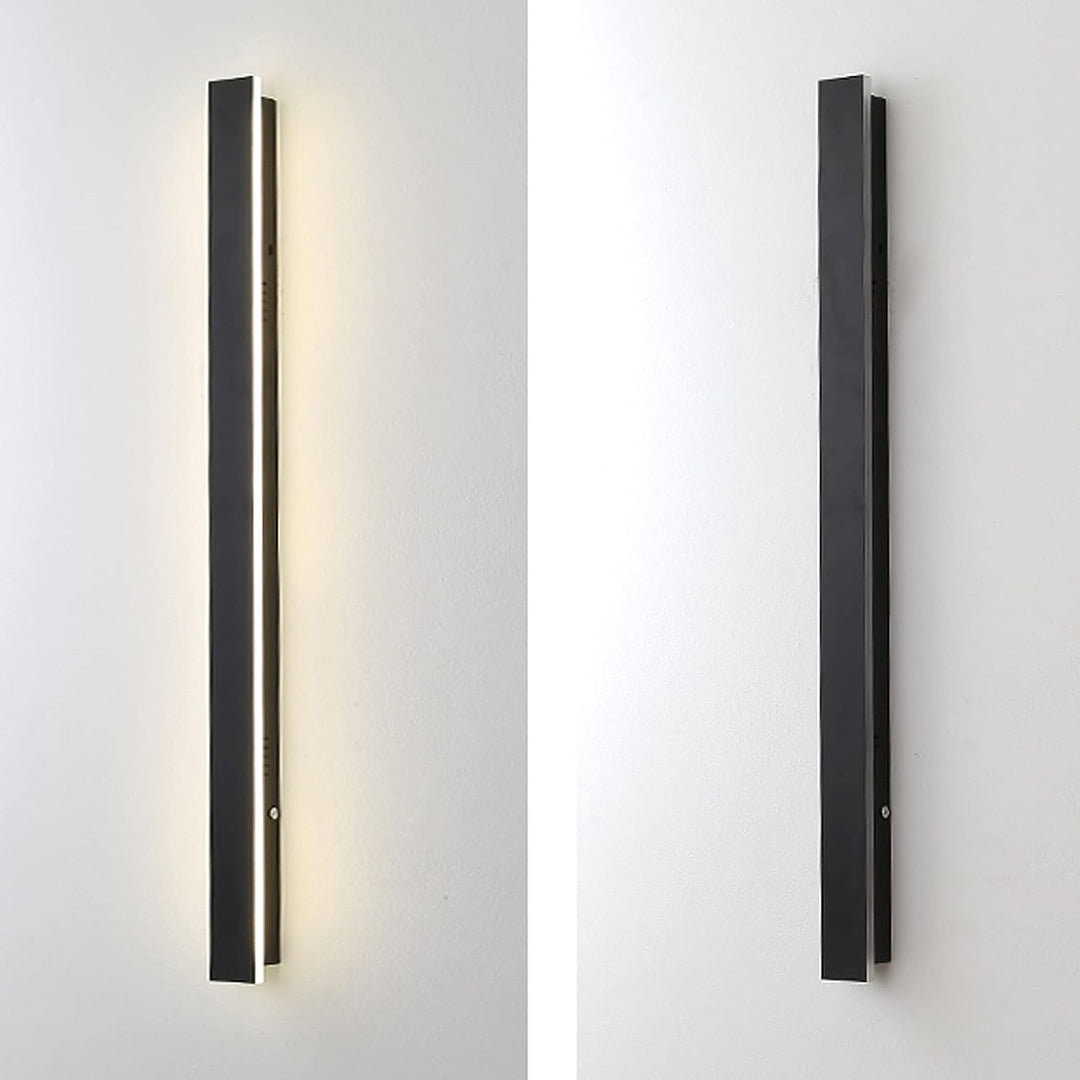 Moderne Utendørs Vegglampe med Lineært Design – Flere Størrelser
