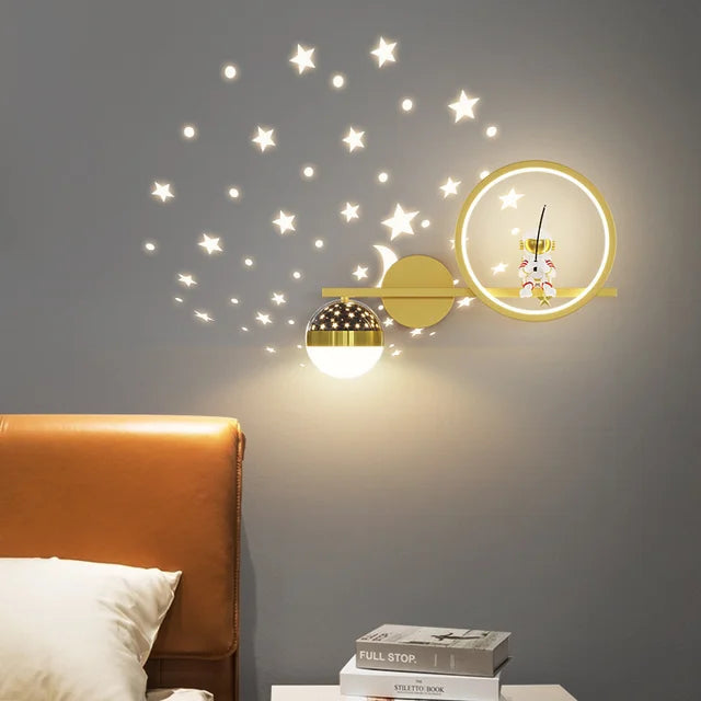 Moderne Vegglampe for Barnerom – Myk og Lekfull Belysning