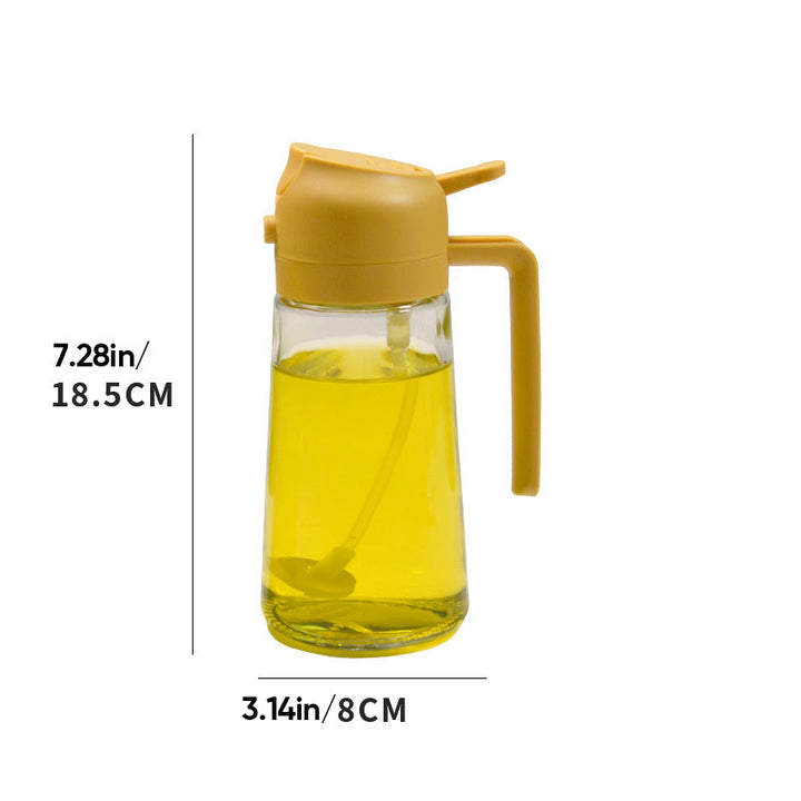 2 i 1 Oljesprøyte og Dispenser – Glass | Multifunksjonelt Kjøkkenverktøy