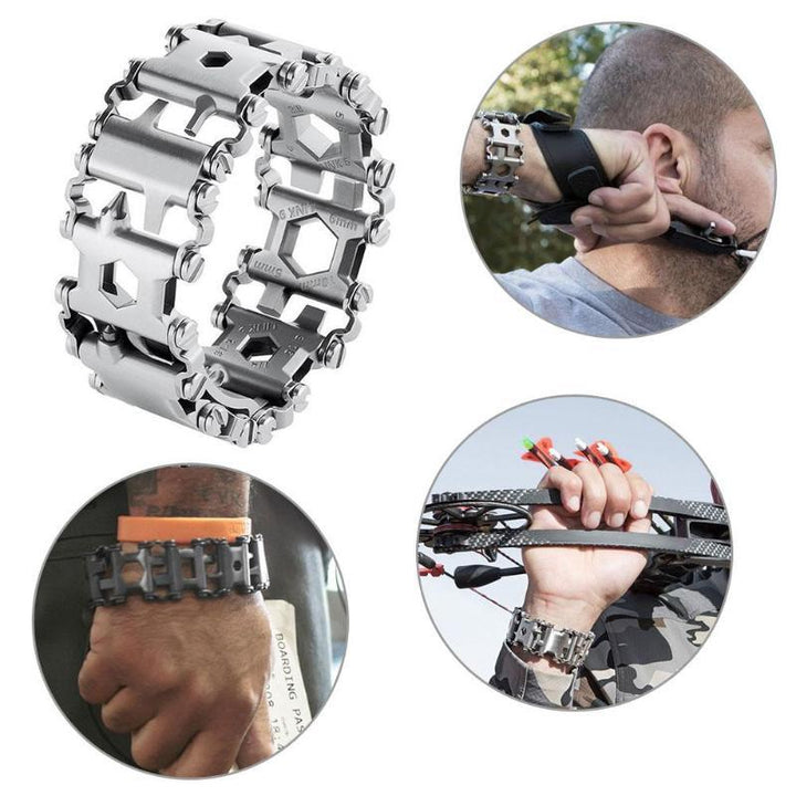 Unisex Multiverktøy Armbånd – 29 Funksjoner for Eventyr