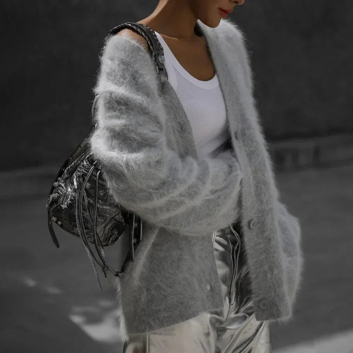 Dame Strikket Cardigan – Myk &amp; Allsidig Komfort