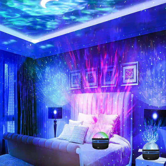 Stemningsfull Nattlampe med Nordlys Effekt for Rommet