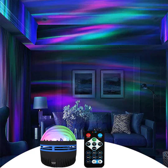 Stemningsfull Nattlampe med Nordlys Effekt for Rommet