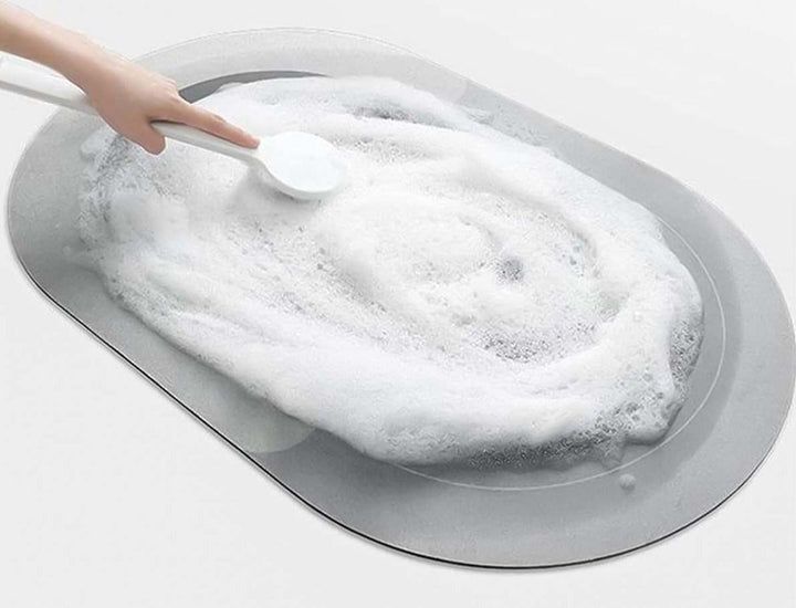 Oval Hurtigtørkende Gulvmatte med Sklisikker Bakside