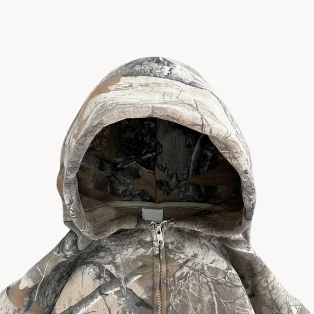 Herre Oversized Kamuflasje Hoodie – Komfort og Stil