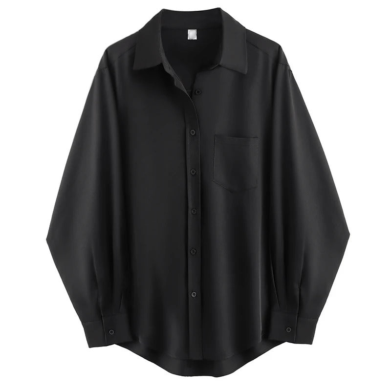 Oversized Langermet Skjorte for Kvinner – Uanstrengt Stil
