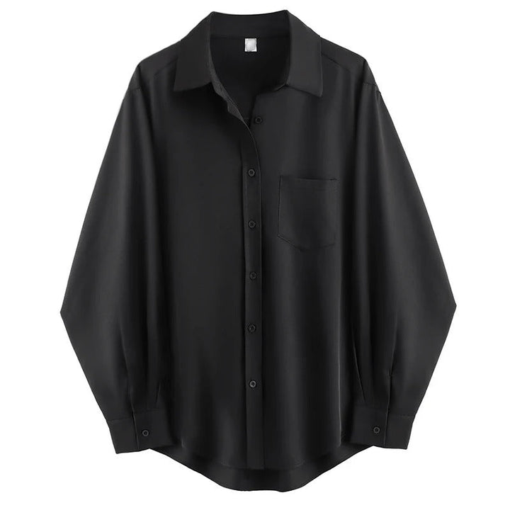 Oversized Langermet Skjorte for Kvinner – Uanstrengt Stil