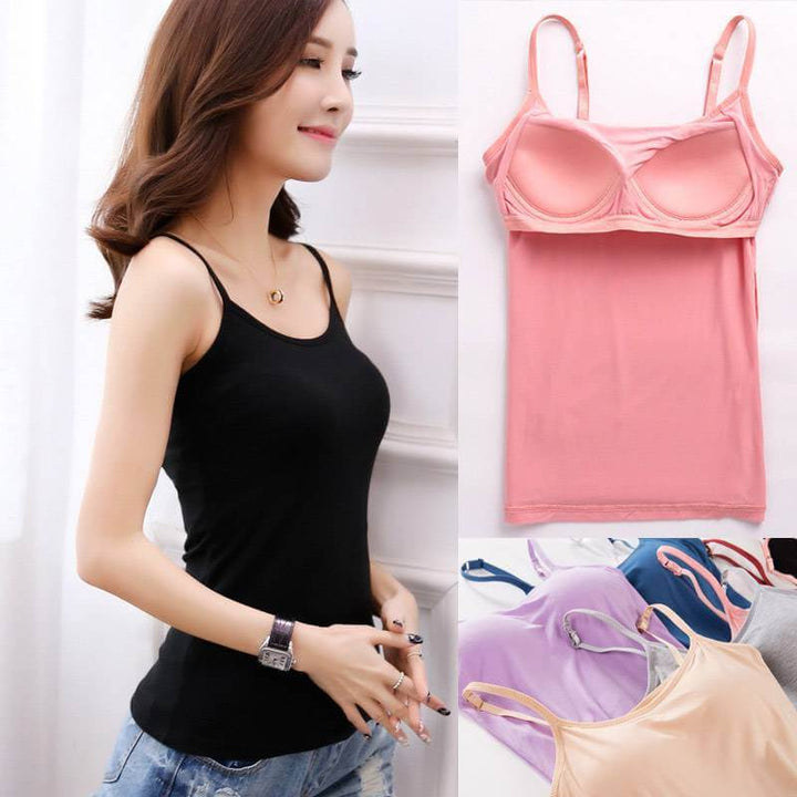 Polstret Cami Tank-topp for Kvinner – Komfort og Stil