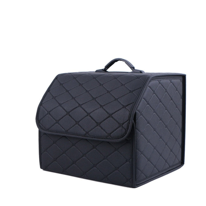 Premium Sammenleggbar Bil Bagasjerom Organizer i PU-skinn