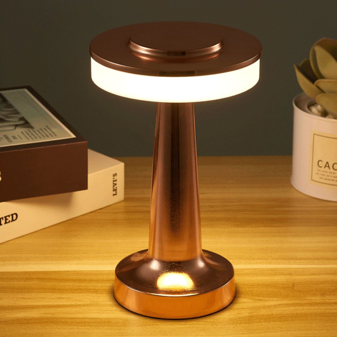 Retro Bordlampe – Dimbar Elegance for Hjem og Kontor