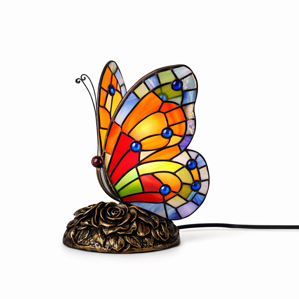 Elegant Retro Sommerfugl Bordlampe