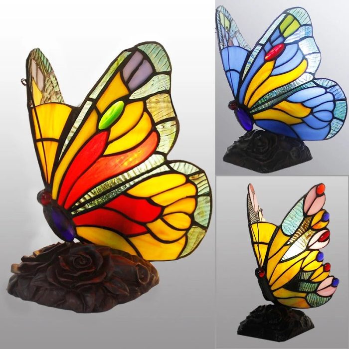 Elegant Retro Sommerfugl Bordlampe