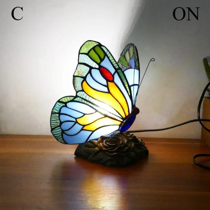 Elegant Retro Sommerfugl Bordlampe