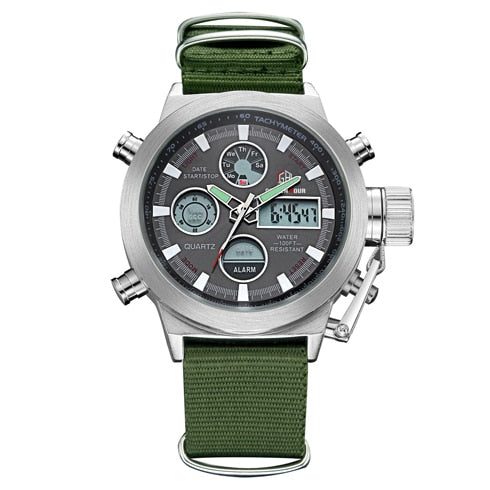 Militærklokke for Menn – Robust med Dual Display