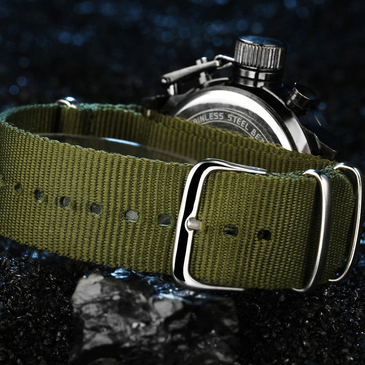 Militærklokke for Menn – Robust med Dual Display