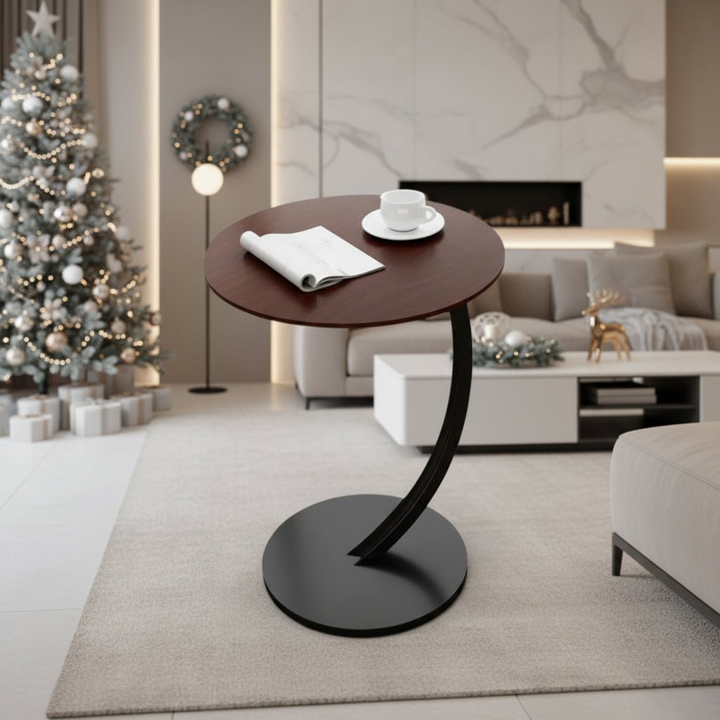 Rundt Sidebord – Moderne Design for Små Rom og Fleksibel Bruk