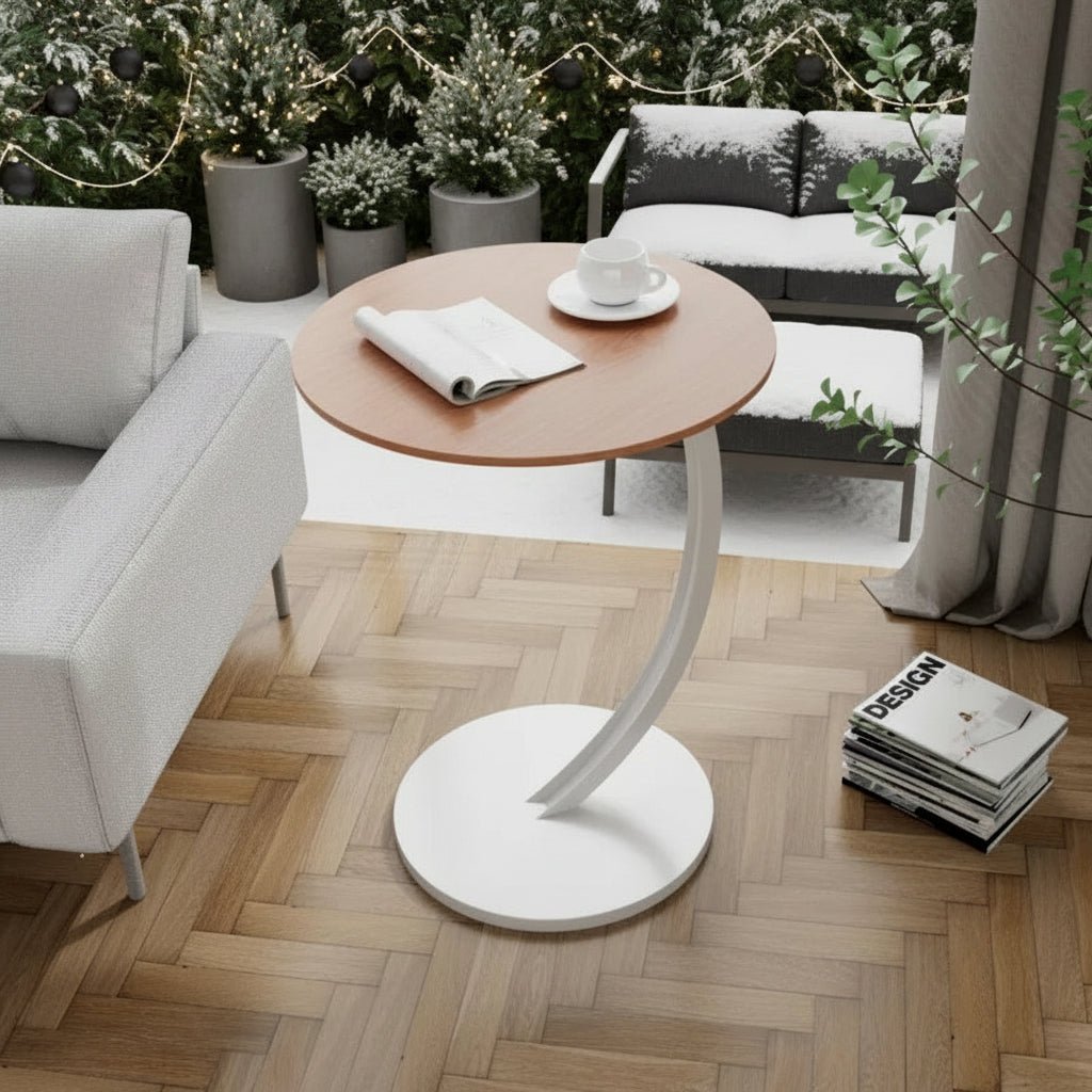 Rundt Sidebord – Moderne Design for Små Rom og Fleksibel Bruk