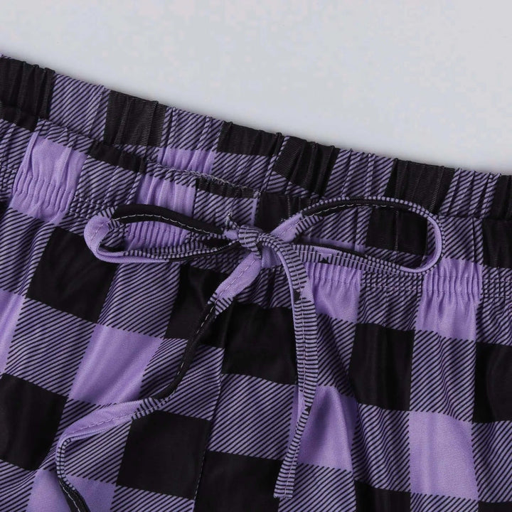 Rutete pyjamasbukser for kvinner – Varm og stilig komfort