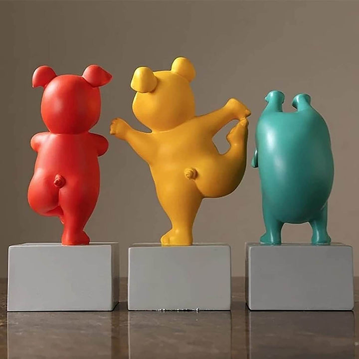 Yoga Bulldog Figur for Hjemmedekorasjon