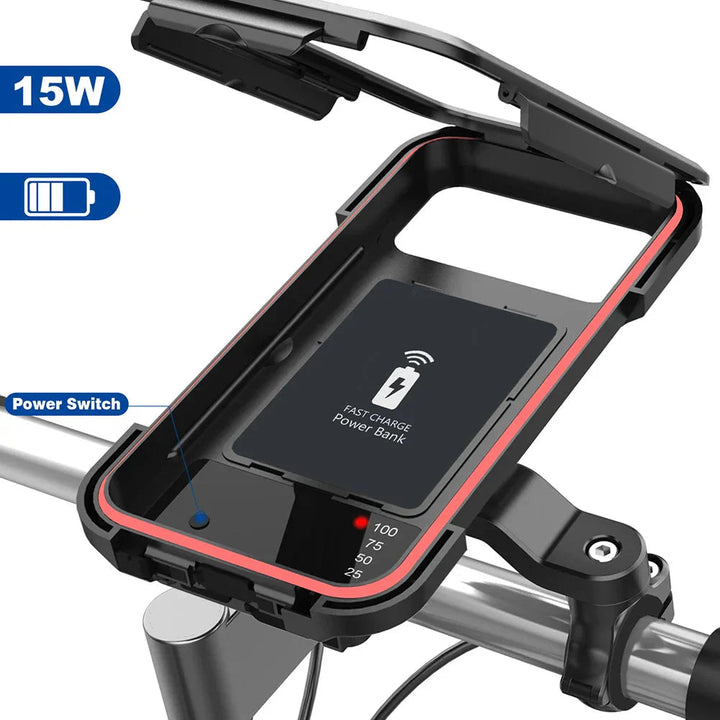Sykkelholder med USB-lading for smarttelefon