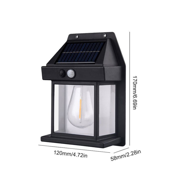 Solar Vegglampe Utendørs - Solcelledrevet LED | Smart Sensor