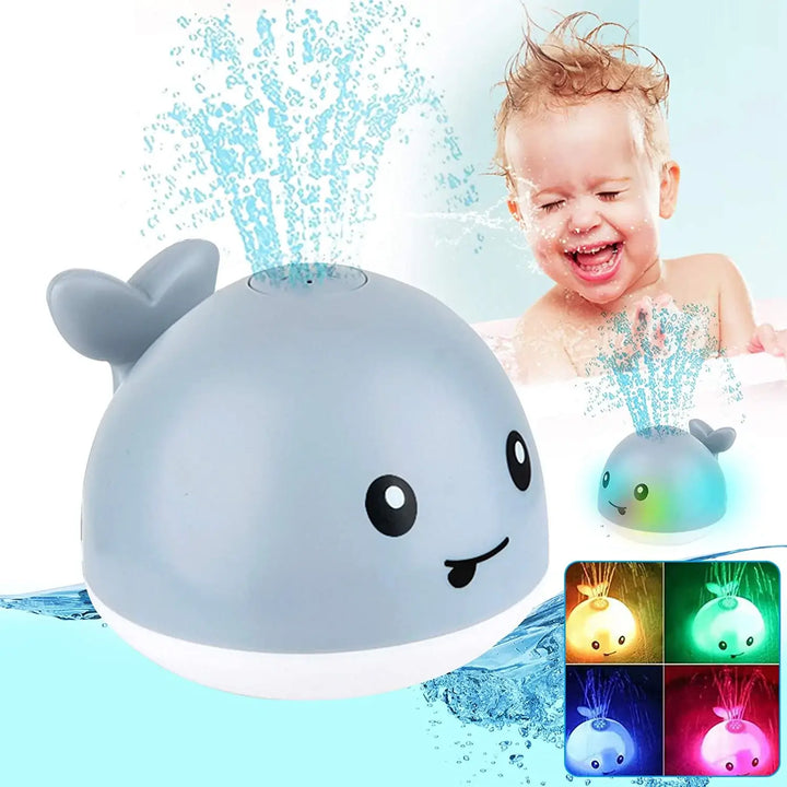 Sprutende Hval Badeleke med LED-lys for Barn