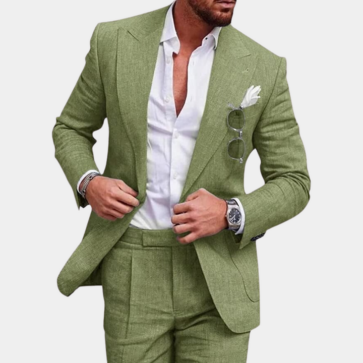 Luksuriøst Herresett - 2-delt Blazer &amp; Pantalon - Elegant Komfort